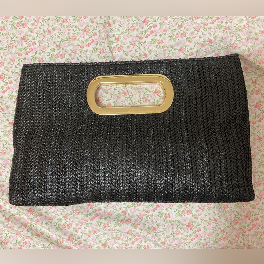 Black Woven Clutch